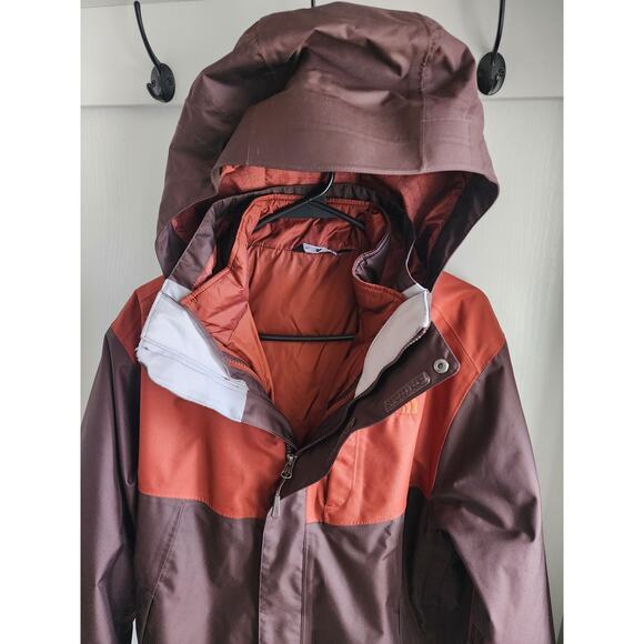 The North Face Jacket Men Medium Rust Triclimate Zip Insulated Puffer 3 in 1 - Picture 3 of 12